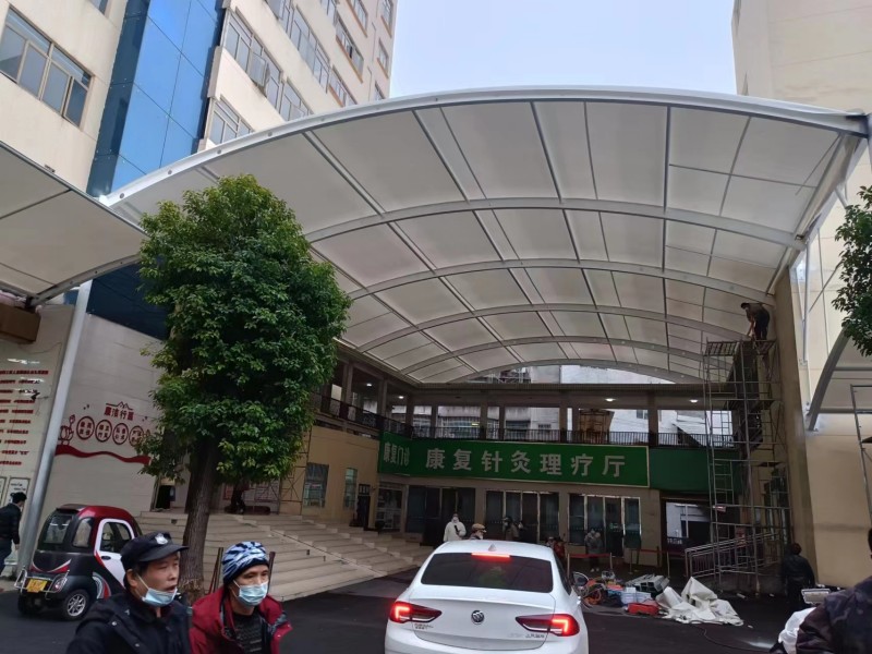 苏州市推拉雨棚定制厂家，仓库通道、卸货区移动伸缩棚搭建-2